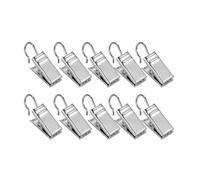 LIGHTAOTAO Abrazaderas de Cortina de Metal Resistentes y Duraderas, Color Plata, Ideales para Baño y Hogar 120 Clips para Colgar Fotos y Telas
