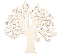 LIGHTAOTAO Adornos de Árbol de Madera sin Terminar Mdf de 3mm 10 para Manualidades Color Beige, Ideales para Decoración de Mesa y Scrapbooking
