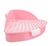 LIGHTAOTAO Bandeja Triangular para Entrenamiento de Conejos y Animales Pequeños Caja de Plástico Resistente con Antisalpicaduras para Esquina Lecho Higiénico para Cobayas y Gatos Pequeños