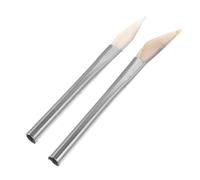 LIGHTAOTAO Bruñidor de Ágata para Pulir Joyas Mango Corto de Acero Inoxidable, Juego de 2 para Uso en Taller de Fabricación de Joyería