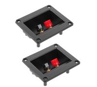 LIGHTAOTAO Cajas para Altavoces Conectores de Terminales de Altavoz, Placa de Bornes de Conexión de Cobre y Abs, Instalación Fácil para Setups de Audio en Casa y Escenario, Pack de 2