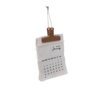 LIGHTAOTAO Calendario de Pared Decorativo con Clips de Plástico de Tela Beige Fácil de Cambiar Páginas para Gestión Escuela o Educación en Casa