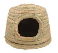 LIGHTAOTAO Casa de Hierba para Conejos, Nido Tejido a Mano, Escondite y Cama para Conejillos de Indias, Hámsteres y Otros Animales Pequeños, Uso en Jaulas