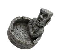 LIGHTAOTAO Cenicero Moai Creativo de Resina Estatua de Piedra Hogar, Diseño Retro y Moderno, Fácil de Usar y Anticaídas para Oficina o Gabinete