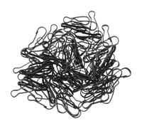 LIGHTAOTAO Clips Metálicos de Resorte Negros de Hierro para Cortinas Gancho de Seguridad, Conexión Keystyle Duradera para Oficinas y Manualidades DIY, Pack de 100 Unidades