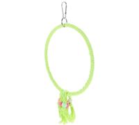 LIGHTAOTAO Columpio para Jaula de Pájaros de Cuerda de Algodón Verde, Juguete Seguro y Resistente para Loros y Periquitos, Adecuado para Jaulas y Escritorios