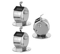LIGHTAOTAO Contador Manual Mecánico de Mano Metálico Base, Set de 3 Portátiles para Conteo de Personas, Inventarios y Aplicaciones Deportivas