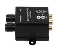 LIGHTAOTAO Controlador de Audio para Coche, Control de Ganancia del Amplificador, Perilla de Graves para Amplificadores de Altavoces y Sistemas de Audio de Coche, Negro, Hierro y Cobre