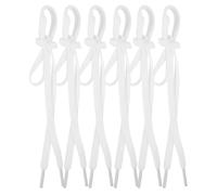 LIGHTAOTAO Cordones para zapatos deportivos de 80 cm, pack de 6 cordones planos blancos de poliéster para actividades de ocio y senderismo
