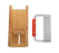 LIGHTAOTAO Cortador de Jabón de Madera Diseño de Doble Ranura, Herramienta para Hacer Jabón Cuchillas Onduladas y Rectas, Corte Preciso para Pequeños Negocios y Talleres Color Aleatorio