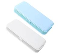LIGHTAOTAO Estuche para Bolígrafos de 2 Piezas en PP, Diseño Sencillo y Amplio, Caja Organizadora Práctica para Mantener Orden y Limpieza Escritorio Escolar Color