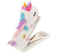 LIGHTAOTAO Grapadora Manual Pequeña de Escritorio Diseño de Unicornio, Portátil, de Silicona y Acero Inoxidable, Adecuado para Oficina, Escuela y Papelería Estética Profesores