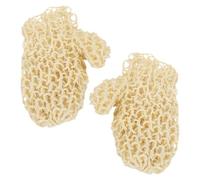 LIGHTAOTAO Guantes de Ducha Exfoliantes Manopla Ligera y Resistente de Sisal Natural 1 Par Reutilizable para Cuerpo y Epidermis Adecuada para Baño y Viaje