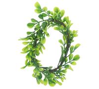 LIGHTAOTAO Guirnalda de Vela Decorativa Verde de Plástico Hojas Realistas, Corona para Centro de Mesa en Hogar y Día de San Valentín