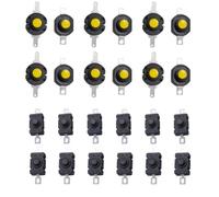 LIGHTAOTAO Interruptor Botón Pulsador Mini Autobloqueo para Electrodomésticos y Juguetes Electrónicos, Plástico y Latón, Estructura Simple y Fácil de Usar