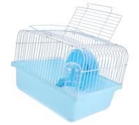 LIGHTAOTAO Jaula Accesorios de Juguetes Multifuncional y Espaciosa para Hámster Azul Hecha de PP y Alambre de Hierro para Mascotas Pequeñas