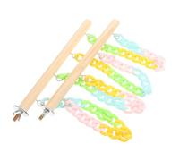 LIGHTAOTAO Juguete Columpio para Petauros del Azúcar Cadena de Escalada de Madera y Abs, Accesorio para Jaulas Que Ofrece Espacio Cómodo para Descanso y Actividad