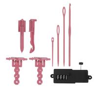 LIGHTAOTAO Kit de Herramientas para Tejer de 9 Piezas con Ganchos de Crochet y Manivela, Accesorios de Plástico para Tejido Circular y Creación de Sombreros y Bufandas