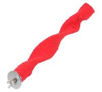 LIGHTAOTAO Palo de Arenisca para Moler Picos y Garras de Loros, Accesorio para Jaulas de Pájaros Pequeños y Medianos, Material Madera y PVC, Color Rojo Color Aleatorio