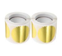 LIGHTAOTAO Pegatinas en para Medallas y Certificados, 2 Rollos Plateados de 50 MM para Eventos de Graduación y Premios Escolares