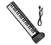 LIGHTAOTAO Piano Electrónico Portátil Plegable de 49 Teclas Volumen Ajustable, Teclado de Silicona Flexible, 16 Niveles de Sonido, Adecuado para Principiantes y Uso Educativo
