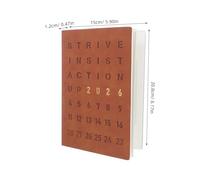 LIGHTAOTAO Planificador de Citas 2026 con Calendario Semanal y Agenda de Tapa Dura Marrón, Cuaderno de Escritura para Gestión y Planificación Anual para Trabajo y Estudio