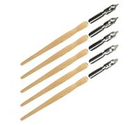 LIGHTAOTAO Portacaligrafía de Madera con Puntas Oblicuas para Pluma de Caligrafía Inglesa, Set de 5 Piezas Ergonómico y Resistente para Lettering y Proyectos Artísticos