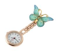LIGHTAOTAO Reloj de Enfermera Colgante con Clip Broche, Esfera Amplia y Color Verde, Material de Cuarzo, para Mujeres en Entornos Hospitalarios