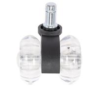 LIGHTAOTAO Ruedas Transparentes para Silla de Oficina y Gaming Doble Rueda de Pu, Fáciles de Instalar y Desmontar, Ideales para Muebles de Oficina