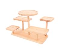 LIGHTAOTAO Soporte Ahorra Espacio de Exhibición de Madera de Cinco Niveles Diseño Escalera para Joyería y Esmalte de Uñas Adecuado para Tiendas y Exposiciones