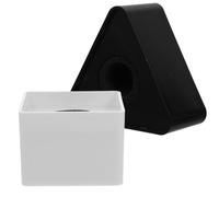 LIGHTAOTAO Soporte Portátil para Micrófono ABS Logotipo y Pinzas Triangulares para Entrevistas y Retransmisiones, 2 Piezas Banderas Incluidas