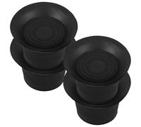 LIGHTAOTAO Tapones de Goma Redondos para Patas de Trampolín y Escritorio, Protección Antideslizante y Silenciosa, Paquete de 4 Unidades Color Negro