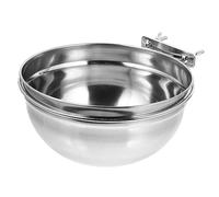 LIGHTAOTAO Tazón Colgante De Acero Inoxidable para Perros y Jaula, Extraíble y Profundo 20x10 Cm, Resistente y Portátil para Agua y Comida, Adecuado para Mascotas y Jaulas