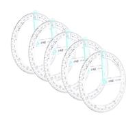 LIGHTAOTAO Transportador Circular Multifunción de Plástico 5piezas Regla Geométrica para Dibujo Técnico y Diseño Arquitectónico Duradero