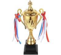 LIGHTAOTAO Trofeo Metal Deportivo Base Plástica Negra, Diseño Dorado de 32,5 CM, para Torneos Escolares y Ligas, Adecuado para Reconocer Logros en Eventos Deportivos y Académicos