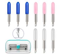 LightBeacon 9 Piezas Cuchillas de Corte para Cricut Joy, Cuchillas de Repuesto 30/45/60 Grados de Carburo y Acero Inoxidable, para Máquinas Cortadoras Vinilo