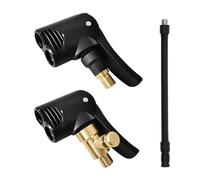 LightBeacon Manguera para Inflar Neumáticos con 2 Piezas Adaptador Valvula, Extensión de Válvula, Adaptador de Válvula de Neumático, Mandril Inflable para Bomba de Aire de Coche, Camión