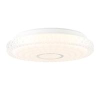 Lightbox Aplique y plafón LED Basic con brillo de estrella - Ø 30 cm - aplique y plafón redondos para dormitorios - 12 W, 1100 lm, 3000 K - de plástico/metal - en blanco/cromo