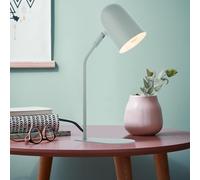 Lightbox Lámpara de mesilla verde mate - 38 cm de altura - Lámpara de | Lámpara de sobremesa, 38 cm de altura, E14, cabezal orientable, metal, verde mate