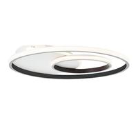 Lightbox Lámpara de techo LED con Ø 50 cm - lámpara de techo atemporal - 36 W - 4100 lm - 3000 K - de metal/plástico - en blanco/negro