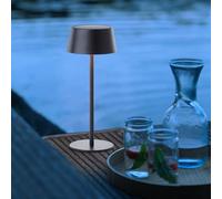 Lightbox Lámpara LED de sobremesa para exteriores | Lámpara móvil | Lámpara de mesa LED para exteriores, solar, regulador táctil de 3 niveles, 30cm, Ø13cm, 300lm