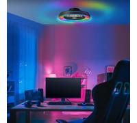Lightbox LED Deckenlampe mit Ventilator & Fernbedienung - 14 cm Höhe, Ø 49