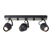 Lightbox LED Deckenspot in Schwarz Deckenlampe inklusive 3x GU10 LED Leuchtmittel mit 1050 Lumen und 3000 Kelvin Warmweiß Modernes Wandlicht für Flur, Schlafzimmer & Wohnzimmer