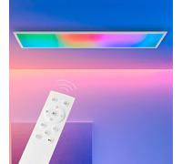 Lightbox Panel LED de superficie Basic | 120 x 30 cm | regulable con mando a distancia | panel de pared y techo con luz frontal LED digital IC RGB y CCT (3000-6500 K) | 3700 lm | de aluminio/plástico