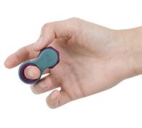 LIGHTBULB IDEAS Yogi Juguete antiestrés, hilanderos para Adultos, Alivio de la ansiedad, ADHD, Add y Autismo, Juguetes silenciosos para Adultos y niños, Cinco tamaños de Anillo (Turquesa-púrpura)