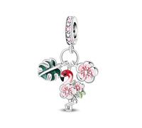 LIGHTDOG 925 Pulsera de Plata Casual Beach Charms y Pulsera Europea Compatible con Pandora Pulsera de Encanto de la Mujer