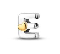 LIGHTDOG E Alfabeto Charms Abalorios Colgante para mujer, 925 Colgante de plata para Pulseras Charms,Compatible con Pulseras Europeas para Mujeres y Niñas compatible con pulseras Pandora