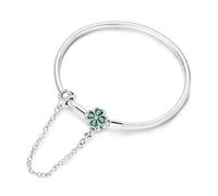 LIGHTDOG Pulseras de cadena de serpiente de plata de ley 925 para Pandora, compatible con pulseras europeas de abalorios para mujeres, regalo para familiares, 7.1in/18cm