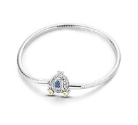 LIGHTDOG Pulseras de cadena de serpiente de plata de ley 925 para Pandora, compatible con pulseras europeas de abalorios para mujeres, regalo para familiares, 7.9in/20cm