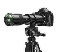 Lightdow EF 420mm-800mm F8.3 Objetivo Manual para Canon EF Mount, Lente Teleobjetivo de Cuerpo Metálico Liviano, para Canon EF-S Montura EOS 90D 7D 6D 5D Mark II/III/IV, Rebel T7 -Negro